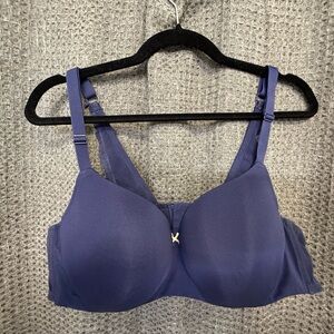 Cacique Deep Blue Molded Underwire Bra with Adjustable Straps
